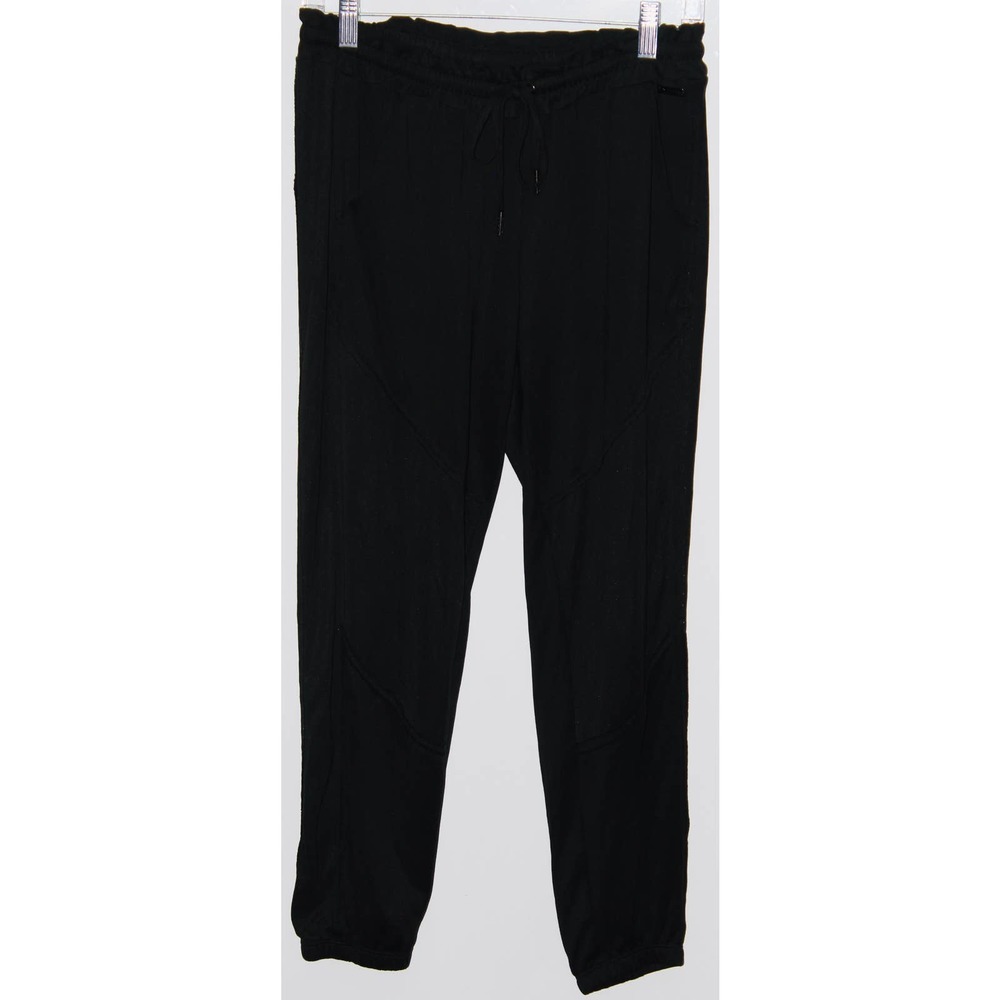 Womens Betsey Johnson Black Casual Athletic Full Length Leggings Joggers Pants S